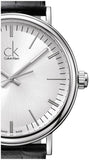 Buy Shop Calvin Klein Surround Silver Dial Black Leather Strap Watch for Men - K3W211C6 USA Online