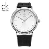 Buy Shop Calvin Klein Surround Silver Dial Black Leather Strap Watch for Men - K3W211C6 USA Online