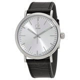 Buy Shop Calvin Klein Surround Silver Dial Black Leather Strap Watch for Men - K3W211C6 USA Online