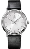 Buy Shop Calvin Klein Surround Silver Dial Black Leather Strap Watch for Men - K3W211C6 USA Online