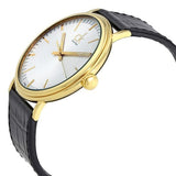 Buy Shop Calvin Klein Surround Silver Dial Black Leather Strap Watch for Men - K3W215C6 USA Online