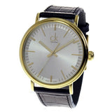 Buy Shop Calvin Klein Surround Silver Dial Black Leather Strap Watch for Men - K3W215C6 USA Online