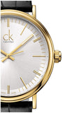 Buy Shop Calvin Klein Surround Silver Dial Black Leather Strap Watch for Men - K3W215C6 USA Online
