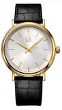 Buy Shop Calvin Klein Surround Silver Dial Black Leather Strap Watch for Men - K3W215C6 USA Online