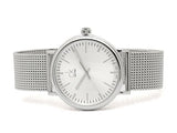 Buy Shop Calvin Klein Surround Silver Dial Silver Mesh Bracelet Watch for Men - K3W21126 USA Online