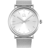 Buy Shop Calvin Klein Surround Silver Dial Silver Mesh Bracelet Watch for Men - K3W21126 USA Online
