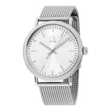 Buy Shop Calvin Klein Surround Silver Dial Silver Mesh Bracelet Watch for Men - K3W21126 USA Online