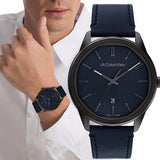 Buy Shop Calvin Klein Tone Blue Dial Blue NATO Strap Watch for Men - K7K514VN USA Online