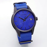 Buy Shop Calvin Klein Tone Blue Dial Blue NATO Strap Watch for Men - K7K514VN USA Online