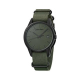 Buy Shop Calvin Klein Tone Green Dial Green NATO Strap Watch for Men - K7K514WL USA Online