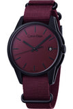 Buy Shop Calvin Klein Tone Maroon Dial Maroon NATO Strap Watch for Men - K7K514UP USA Online