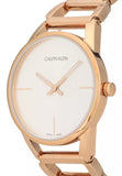 Buy Shop Calvin Klein Stately White Dial Rose Gold Steel Strap Watch for Women - K3G23626 USA Online