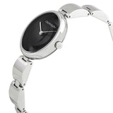 Buy Shop Calvin Klein Wavy Black Dial Silver Steel Strap Watch for Women - K9U23141 USA Online