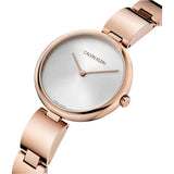 Buy Shop Calvin Klein Wavy White Dial Rose Gold Steel Strap Watch for Women - K9U23646 USA Online