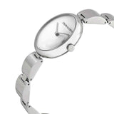 Buy Shop Calvin Klein Wavy Silver Dial Silver Steel Strap Watch for Women - K9U23146 USA Online