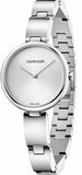 Buy Shop Calvin Klein Wavy Silver Dial Silver Steel Strap Watch for Women - K9U23146 USA Online