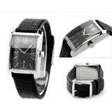 Buy Shop Calvin Klein Window Black Dial Black Leather Strap Watch for Men - K2M21107 USA Online