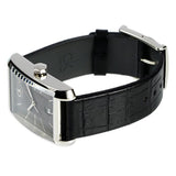 Buy Shop Calvin Klein Window Black Dial Black Leather Strap Watch for Men - K2M21107 USA Online