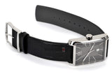 Buy Shop Calvin Klein Window Black Dial Black Leather Strap Watch for Men - K2M21107 USA Online