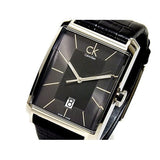 Buy Shop Calvin Klein Window Black Dial Black Leather Strap Watch for Men - K2M21107 USA Online
