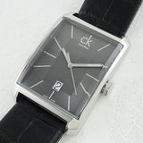 Buy Shop Calvin Klein Window Black Dial Black Leather Strap Watch for Men - K2M21107 USA Online