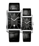 Buy Shop Calvin Klein Window Black Dial Black Leather Strap Watch for Men - K2M21107 USA Online