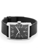 Buy Shop Calvin Klein Window Black Dial Black Leather Strap Watch for Men - K2M21107 USA Online