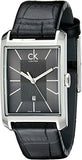 Buy Shop Calvin Klein Window Black Dial Black Leather Strap Watch for Men - K2M21107 USA Online