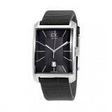 Buy Shop Calvin Klein Window Black Dial Black Leather Strap Watch for Men - K2M21107 USA Online
