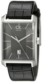 Buy Shop Calvin Klein Window Black Dial Black Leather Strap Watch for Men - K2M21107 USA Online