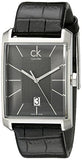 Buy Shop Calvin Klein Window Black Dial Black Leather Strap Watch for Men - K2M21107 USA Online