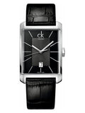 Buy Shop Calvin Klein Window Black Dial Black Leather Strap Watch for Men - K2M21107 USA Online