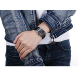 Buy Shop Calvin Klein Window Black Dial Black Leather Strap Watch for Men - K2M23107 USA Online