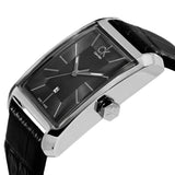 Buy Shop Calvin Klein Window Black Dial Black Leather Strap Watch for Men - K2M23107 USA Online