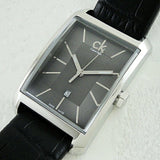Buy Shop Calvin Klein Window Black Dial Black Leather Strap Watch for Men - K2M23107 USA Online