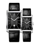 Buy Shop Calvin Klein Window Black Dial Black Leather Strap Watch for Men - K2M23107 USA Online