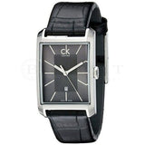 Buy Shop Calvin Klein Window Black Dial Black Leather Strap Watch for Men - K2M23107 USA Online