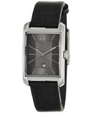 Buy Shop Calvin Klein Window Black Dial Black Leather Strap Watch for Men - K2M23107 USA Online