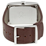 Buy Shop Calvin Klein Window Silver Dial Brown Leather Strap Watch for Men - K2M21126 USA Online