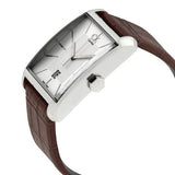 Buy Shop Calvin Klein Window Silver Dial Brown Leather Strap Watch for Men - K2M21126 USA Online
