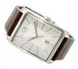 Buy Shop Calvin Klein Window Silver Dial Brown Leather Strap Watch for Men - K2M21126 USA Online