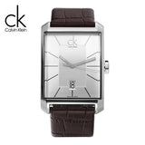 Buy Shop Calvin Klein Window Silver Dial Brown Leather Strap Watch for Men - K2M21126 USA Online