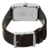 Buy Shop Calvin Klein Window Silver Dial Brown Leather Strap Watch for Women - K2M23126 USA Online