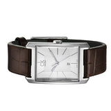 Buy Shop Calvin Klein Window Silver Dial Brown Leather Strap Watch for Women - K2M23126 USA Online