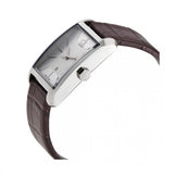 Buy Shop Calvin Klein Window Silver Dial Brown Leather Strap Watch for Women - K2M23126 USA Online