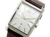 Buy Shop Calvin Klein Window Silver Dial Brown Leather Strap Watch for Women - K2M23126 USA Online