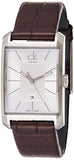 Buy Shop Calvin Klein Window Silver Dial Brown Leather Strap Watch for Women - K2M23126 USA Online