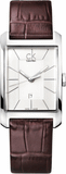 Buy Shop Calvin Klein Window Silver Dial Brown Leather Strap Watch for Women - K2M23126 USA Online