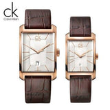 Buy Shop Calvin Klein Window White Dial Brown Leather Strap Watch for Women - K2M23620 USA Online