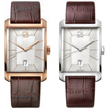 Buy Shop Calvin Klein Window White Dial Brown Leather Strap Watch for Women - K2M23620 USA Online